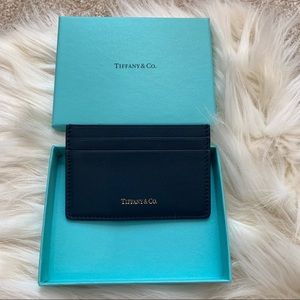 Tiffany & Co. Midnight Blue Navy Leather Card Case